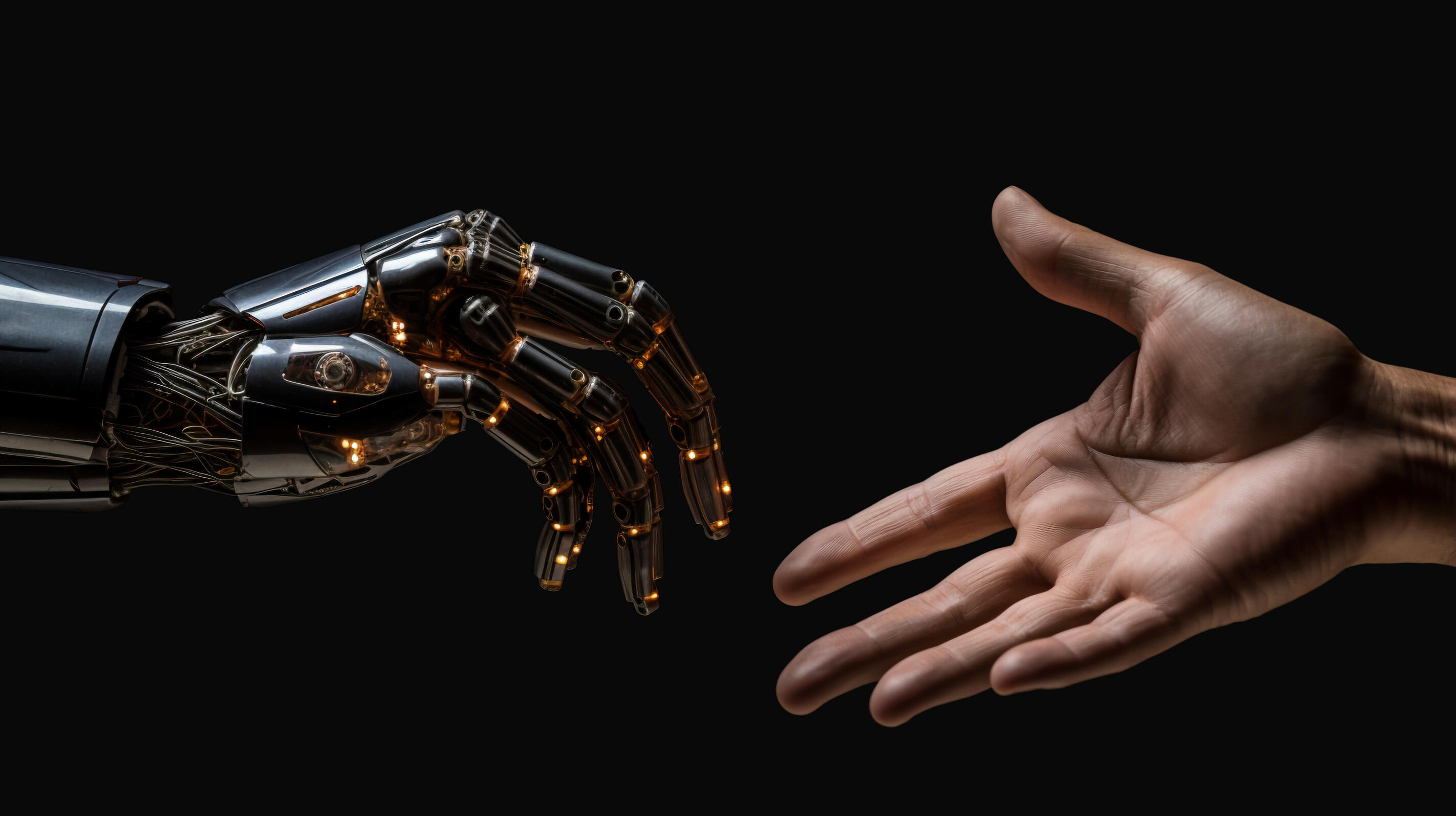 Human and AI handshake
